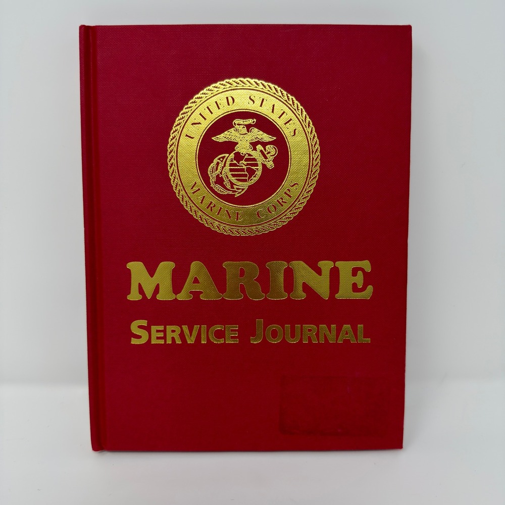 US Marine Corps Service Journal Red Hardcover USMC Military Diary Memory Book